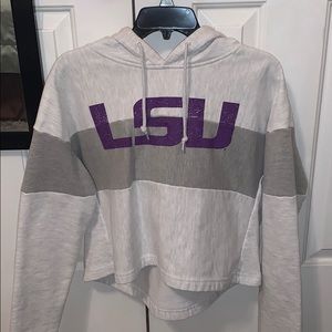 LSU crop sweatshirt